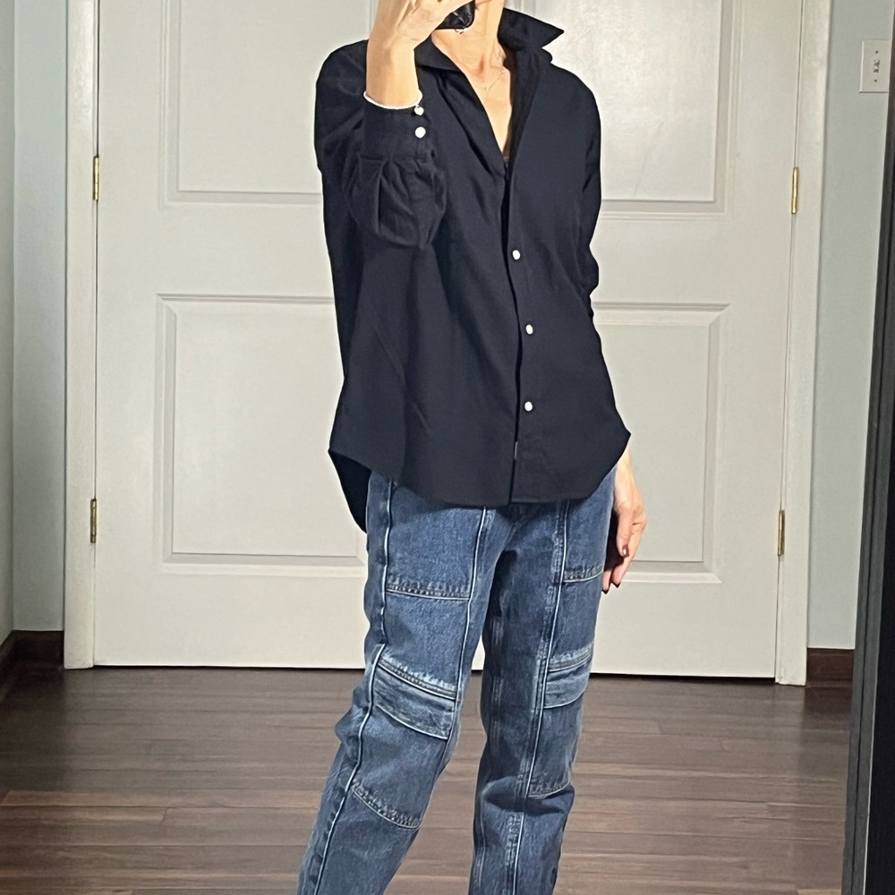 Anthropology Grayson The Hero Navy cotton shirt size 1 - Picture 2 of 12